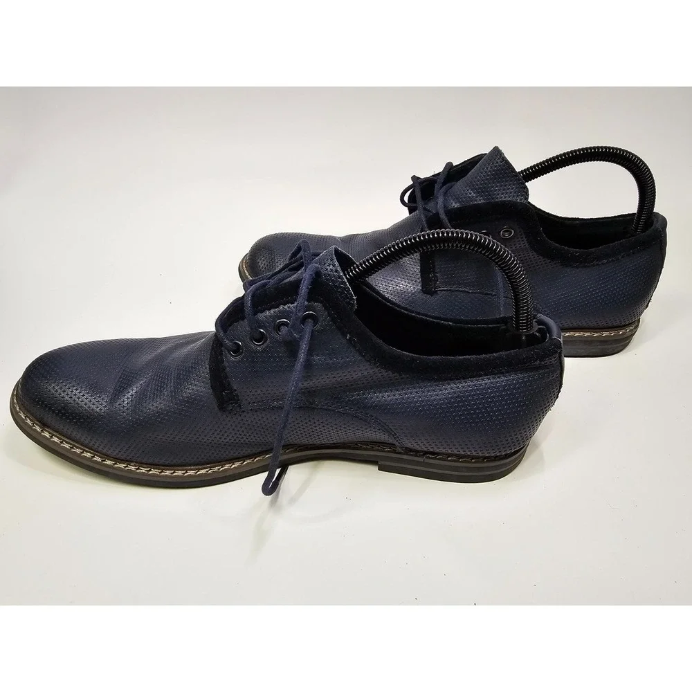 Joe Jeans Mens Navy Blue Textured Derby Shoes ‎ Size 10